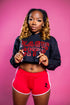 Red Cropped Hoodie
